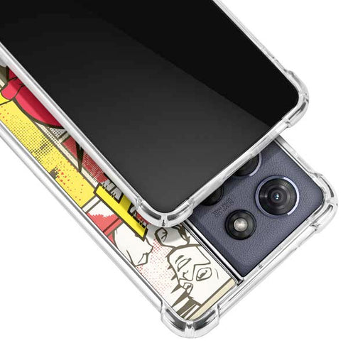 DC Comics Flash Block Pattern Moto G Play 5G (2025) Clear Case